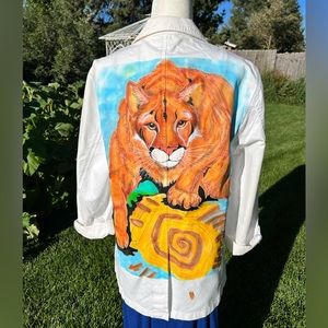 Structure Vintage Painted Tiger Jacket